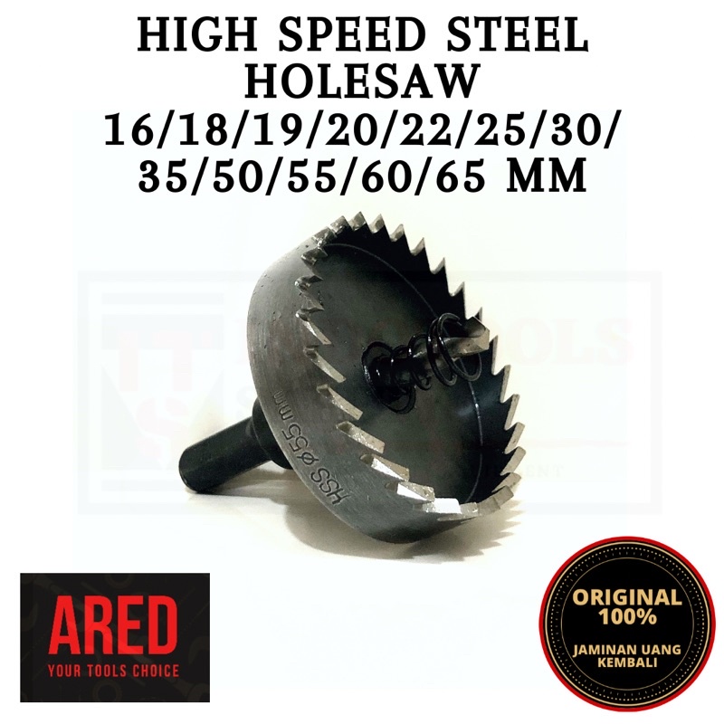 ARED HOLE SAW BESI HSS 16mm 18mm 19mm 20mm 22mm 25mm 30mm 35mm 50mm 55mm 60mm 65mm ORIGINAL!