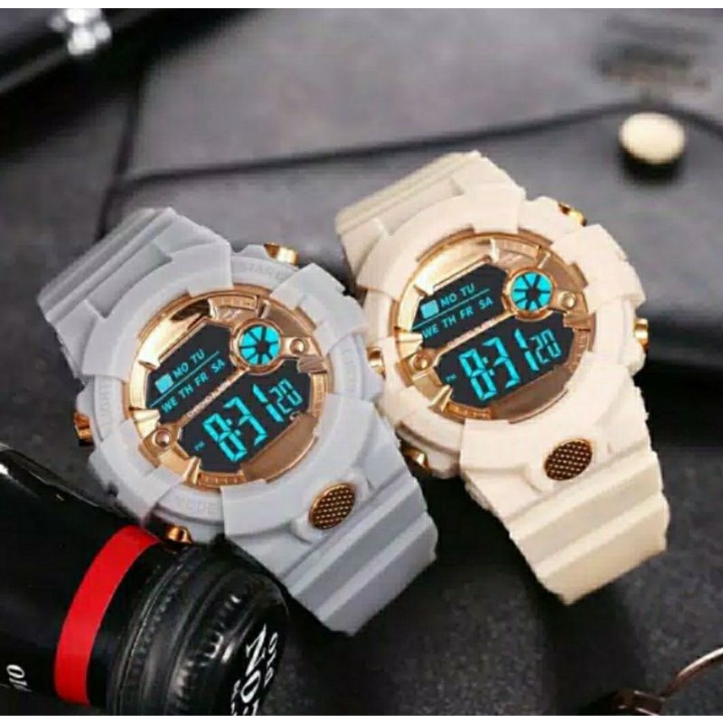 ✅COD JAM TANGAN PRIA WANITA DIGITAL RUBBER SPORT BULAT LED GROSIR MURAH COUPLE REMAJA IMPORT