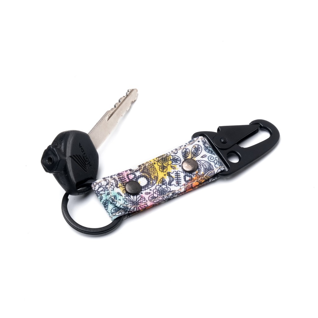 gantungan kunci carabiner kain motif - snaphook keychain - NKC225