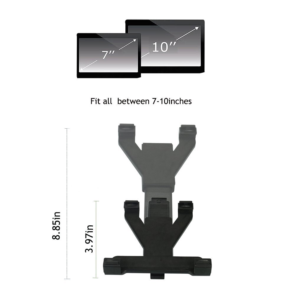 Stand Holder Tablet Universal 7sampai10 &quot;Untuk iPad iPhone Samsung Tab GPS Kaca Depan Mobil Handphone Mount Suction Rotary