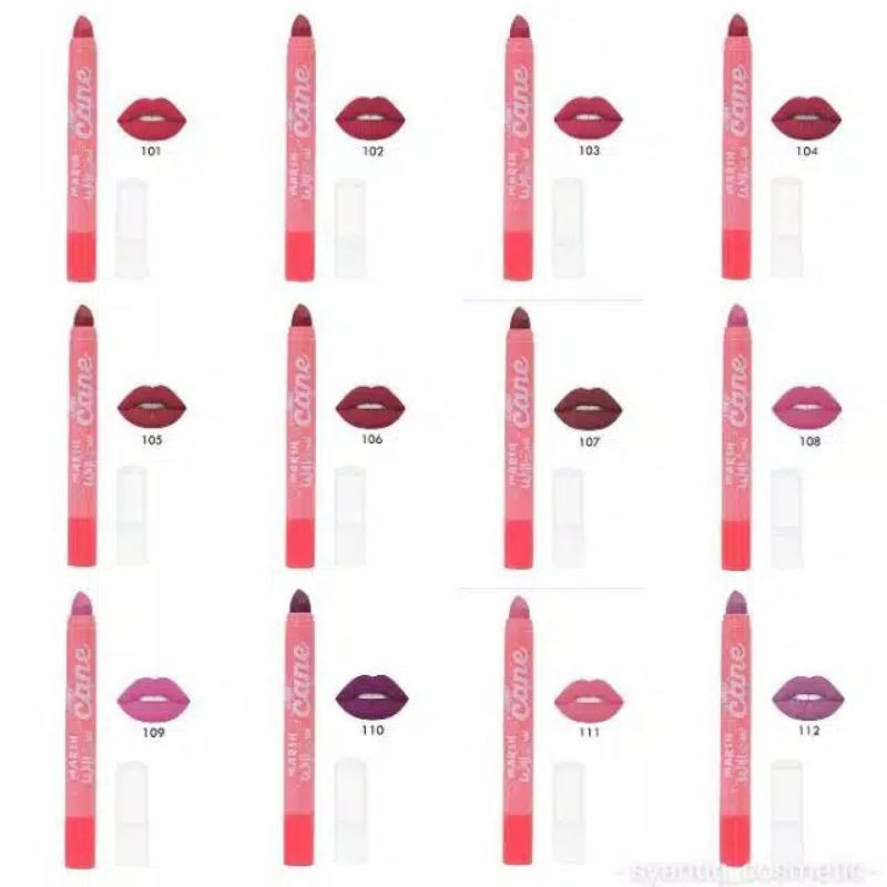 MarshWillow Candy Cane RED Series Matte Lip Crayon Lipstick by Natasha Wilona Marsh Willow