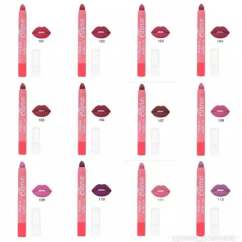 MarshWillow Candy Cane RED Series Matte Lip Crayon Lipstick by Natasha Wilona Marsh Willow