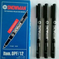 

Spidol Snowman Permanen OHP Fine/0PF - FINE