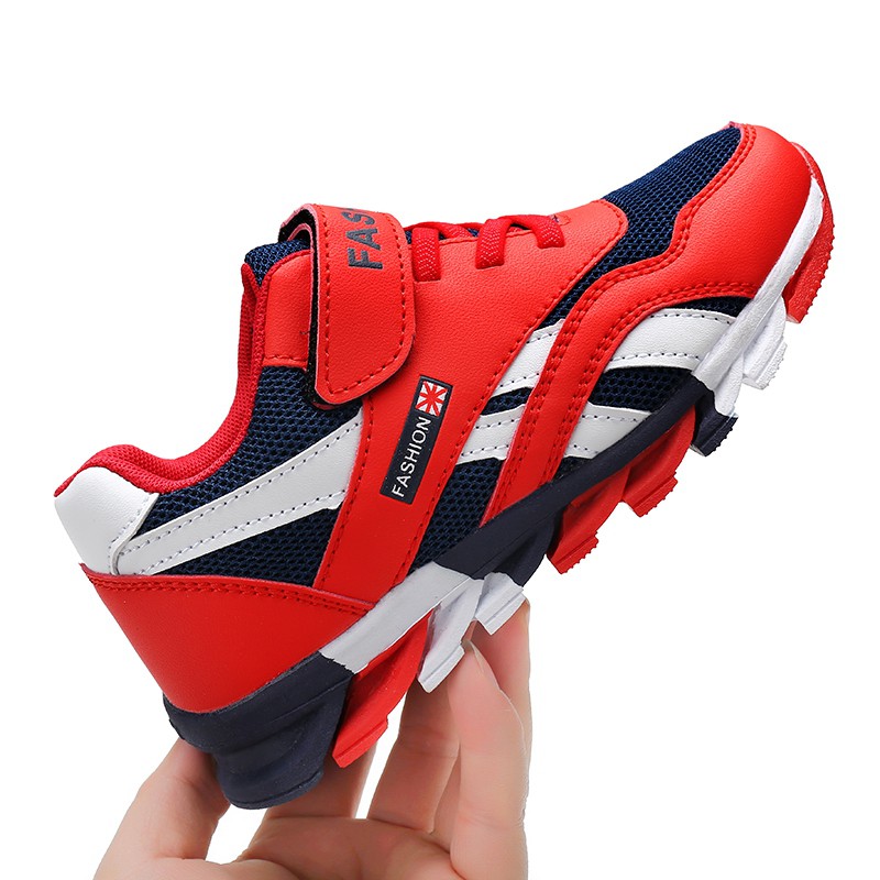 [ready stock]Sepatu Sneakers anak laki laki import Gaya Sport untuk Lari / Pelajar Upper mesh material 6-12 tahun Lebih ringan dan bisa bernafas