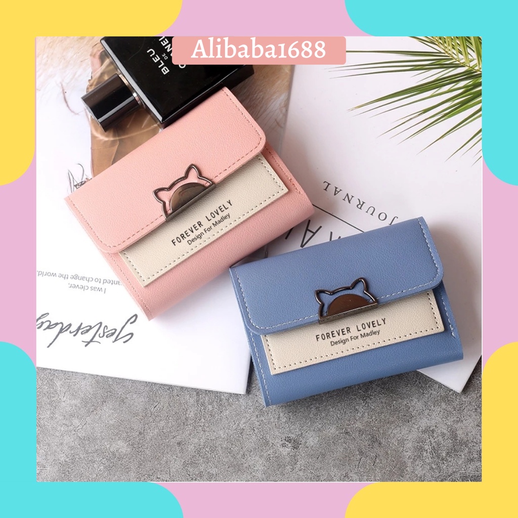 *ALIBABA1688*COD Dompet impor Lipat Wanita Dompet Mini Import Murah Dompet Lipat cantikAlibaba1688