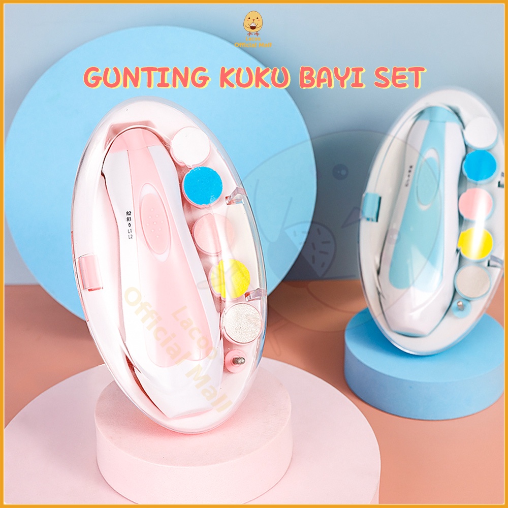Lacoo Gunting Potong kuku bayi anak set Baby nail trimmer elektrik