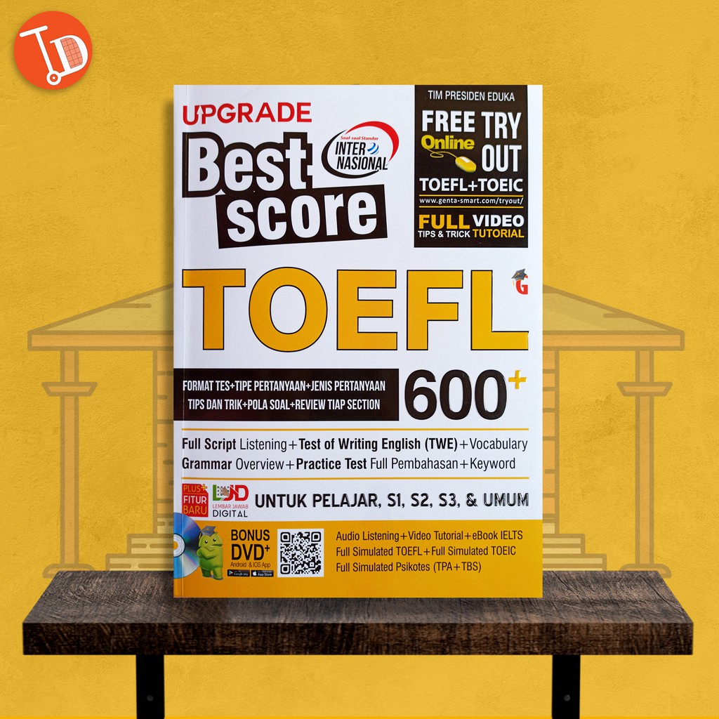 BUKU TES TOEFL TOEIC UPGRADE BEST SCORE TOEFL 600+