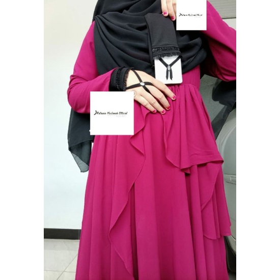 Rafania Handsock Ring Renda Queensha Plisket Double Manset Tangan Tali Silang Permata Fashion Muslim