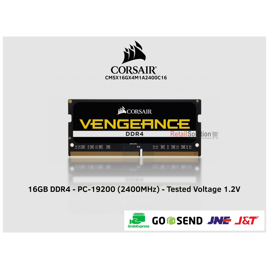 RAM Corsair Vengeance 16GB DDR4 2400MHz SODIMM - CMSX16GX4M1A2400C16