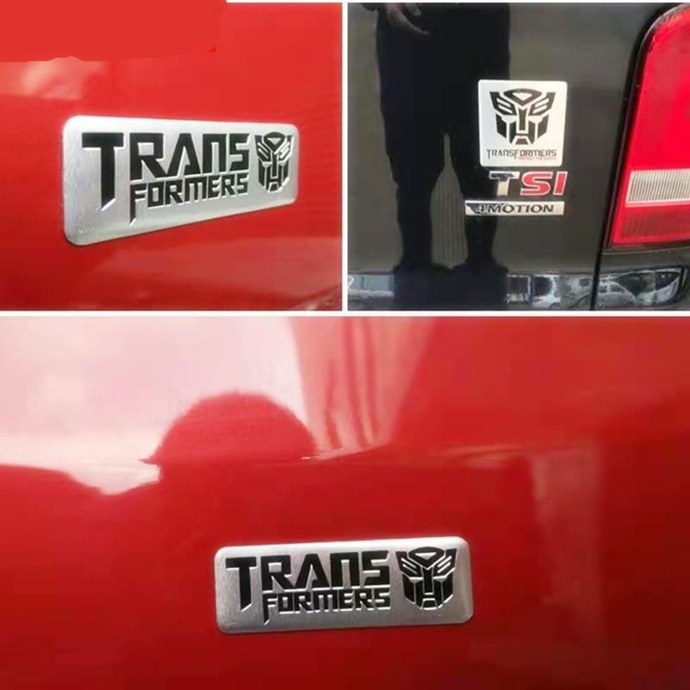 Transformers Sticker Emblem Dekorasi Mobil Motif Transformers 3D Bahan Aluminum Alloy