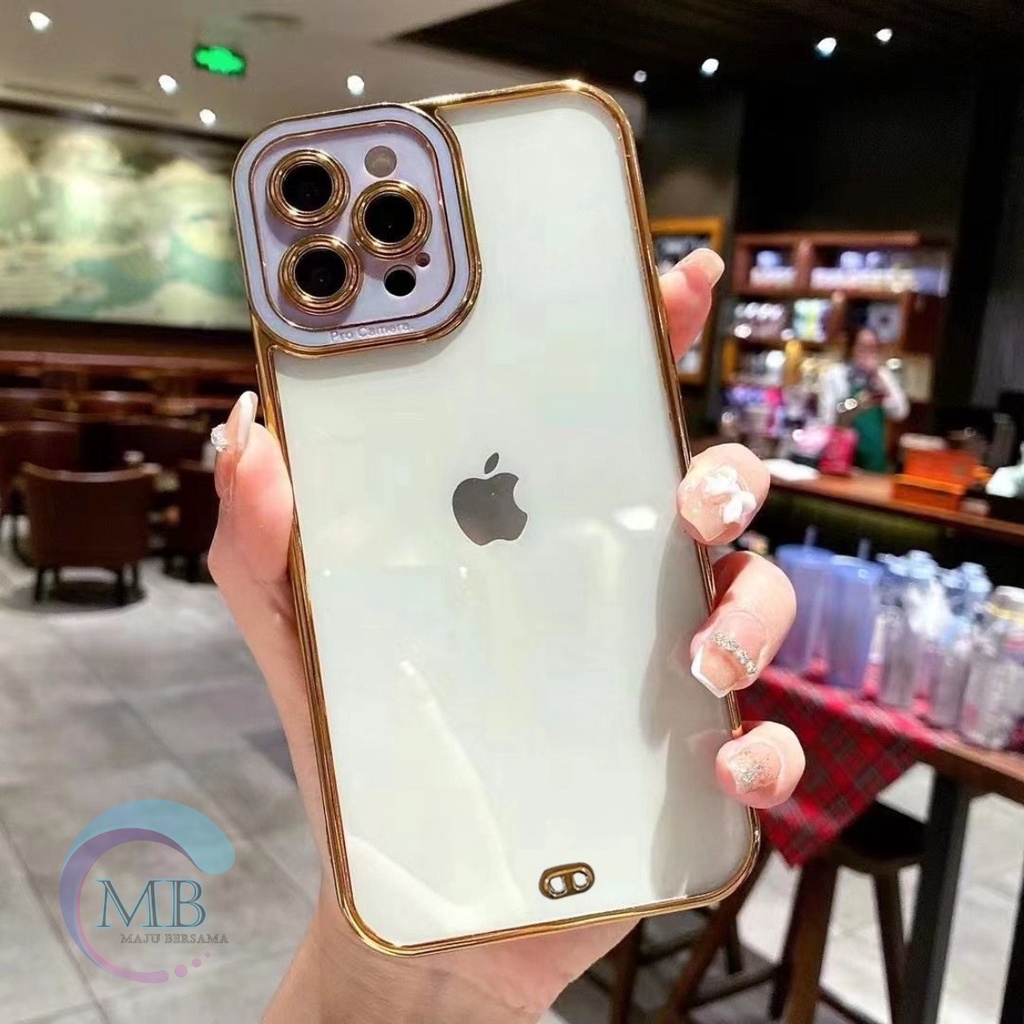 Softcase plating transparan 1phone 6 6+ xr xs x max MB3139