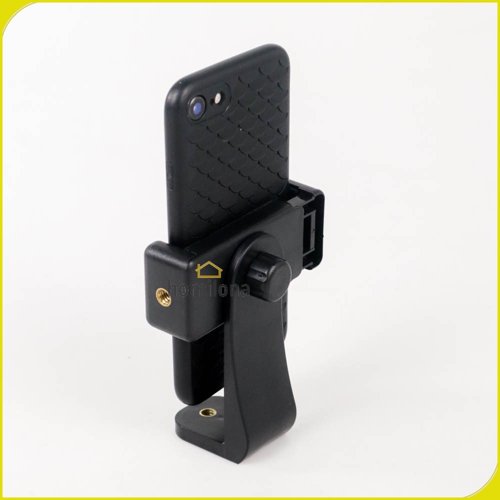 Dudukan Smartphone Phone Clip Bracket Holder Mount Tripod Monopod - AIEACH F360 - Black