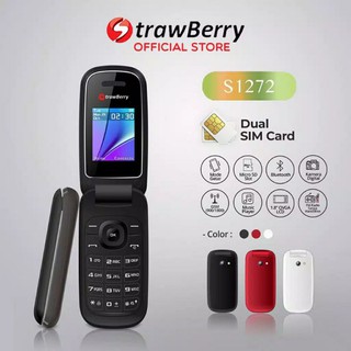 STRAWBERRY S1272  - Handphone Flip - DUAL SIM CARD - CAMERA - GARANSI RESMI
