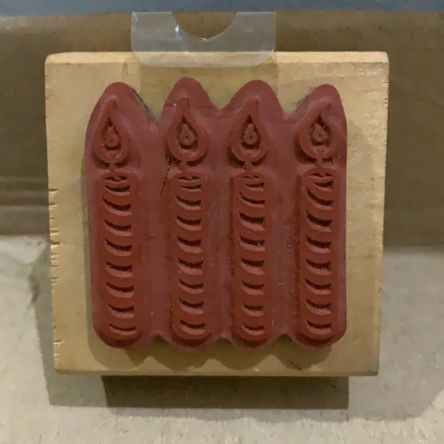 

Stempel karet motif lilin ( candle rubber stamp )