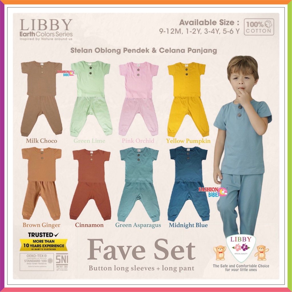 ❤ Fashionbabies ❤ LIBBY FAVE SET EARTH COLOR SERIES | SETELAN OBLONG PENDEK CELANA PANJANG