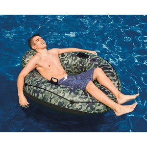 Intex Camo River Run Motif Army. Ban Pelampung Renang Sandaran Dewasa