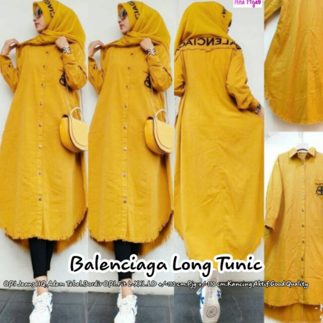 Balenciaga Chanel Virgo Yellow Tunik Jeans Wash Referensi SHR