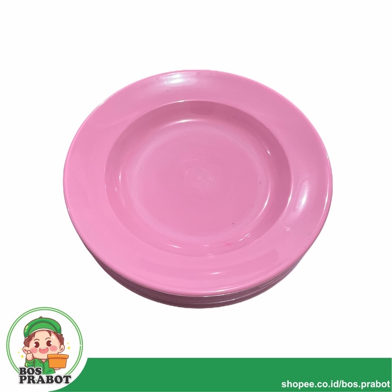 PIRING MAKAN 9INCH / PIRING MAKAN BULAT SEMI MELAMIN TEBAL BERKUALITAS / PIRING CANTIK / PIRING WARNA WARNI / PIRING MAKAN TEBAL / PIRING MAKAN MURAH HIGH QUALITY / PIRING MELAMIN BULAT 23CM / PIRING MAKAN SERBAGUNA / PIRING TEBAL TAHAN PANAS-BABY PINK