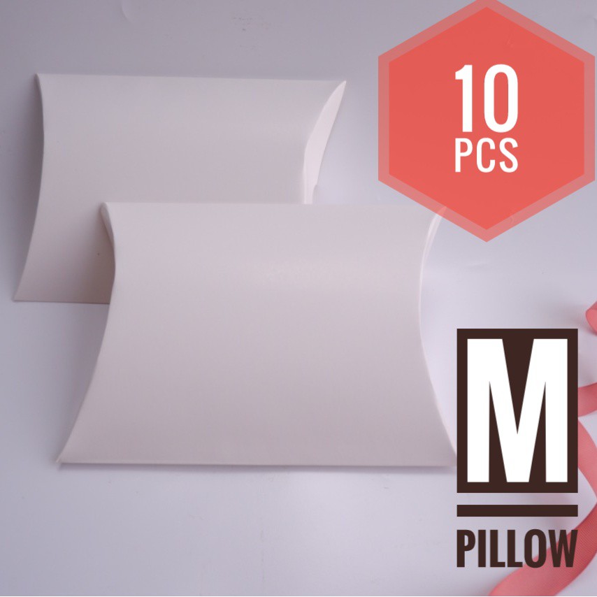

[HARGA 10 PCS] PILLOW BOX IVORY MEDIUM / Packaging / Paperbag (Ivory 270gr, 18 x 23.5 x 5 cm)