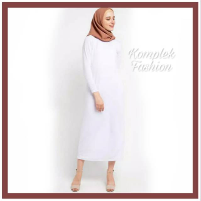 MANSET BAJU DALAMAN GAMIS DRESS PANJANG WANITA MUSLIM