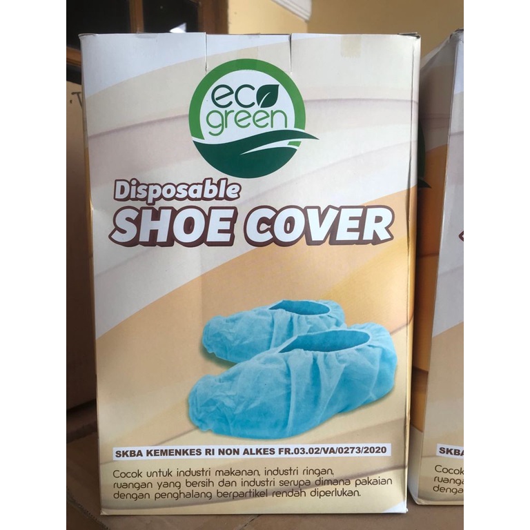 shoes cover eco green disposable / cover sepatu