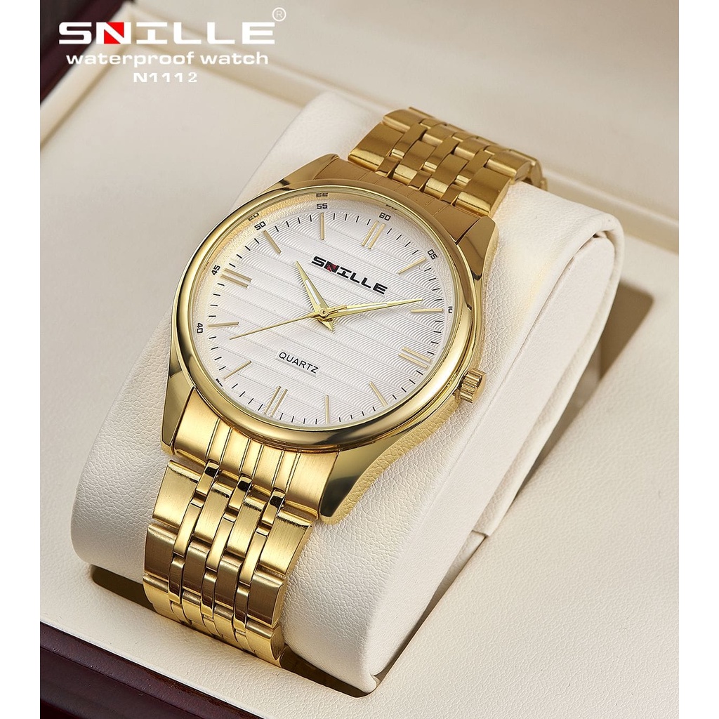 jam tangan pria SNILLE N1112 original strap rantai