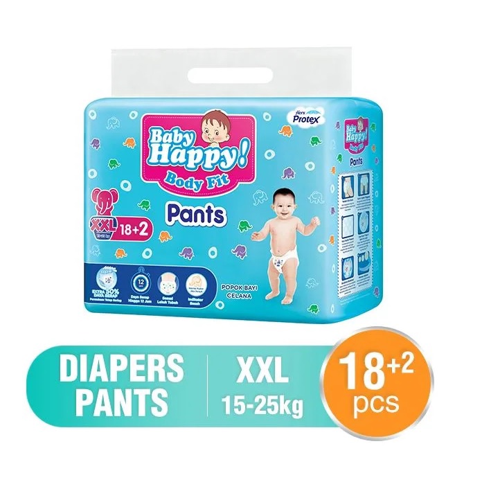 BABY HAPPY FIT PANTS [S40 / L30 / M34 / XL26 / XXL24]-BH XXL18