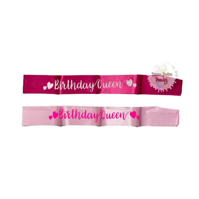 Sash Selempang Birthday Queen / Selempang Ulang Tahun Ratu