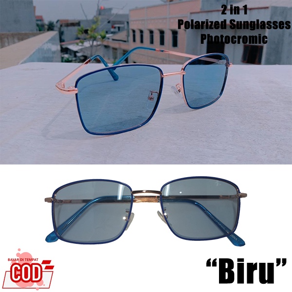 Ready Stock Terbaru Kacamata Polarized Photocromic/Kacamata Anti Silau/Kacamata Anti UV Fashion Pria dan Wanita High Premium Qualilty