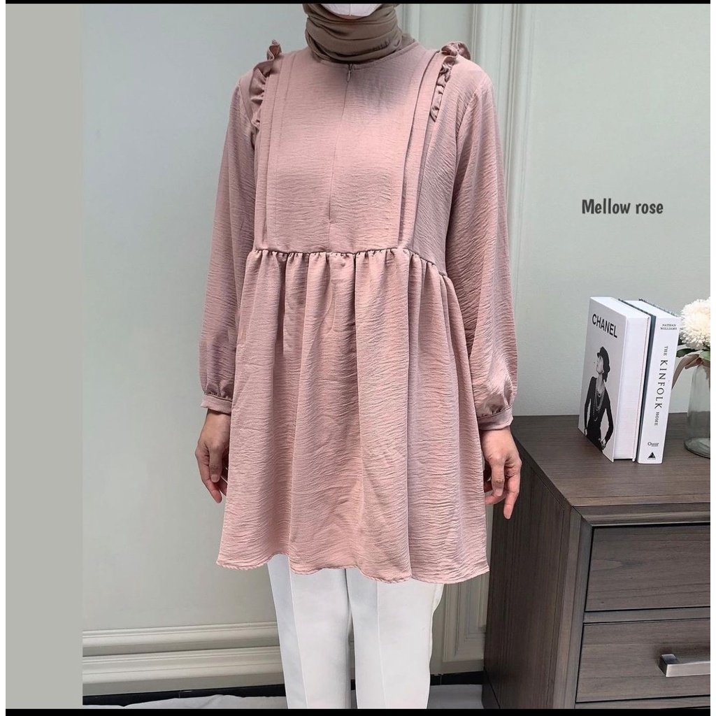 (MSB) TUNIK FRISKA BLOUSE ATASAN WANITA AIRFLOW CRINCLE