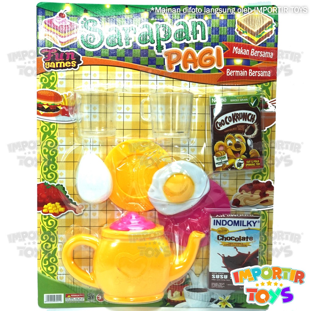 Mainan Anak Dapur Sarapan Pagi Kitchen Set Breakfast Edukasi Toys