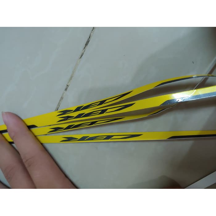 Stiker Velg Cbr 250Rr Original Kuning - Rim Decal Cbr 250 Rr Original