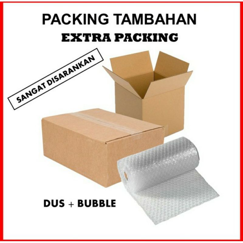 Packingan Tambahan (KARDUS + BUBBLE WRAP) Extra Packing Terutama PACKING LAMPU Agar TIDAK PECAH