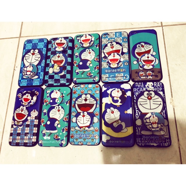 SOFTCASE DORAEMON + POPSOCKET FOR SAMSUNG DAN XIAOMI