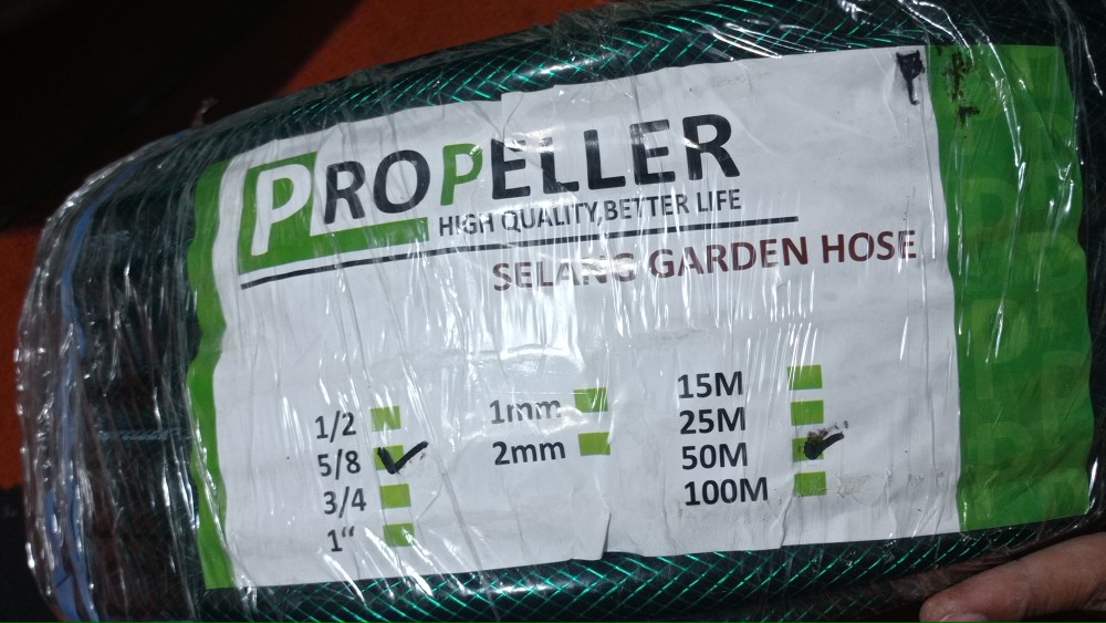 Selang Air Benang Hijau Rhinoceros 5/8 50meter Selang Air Taman Selang Air Elastis