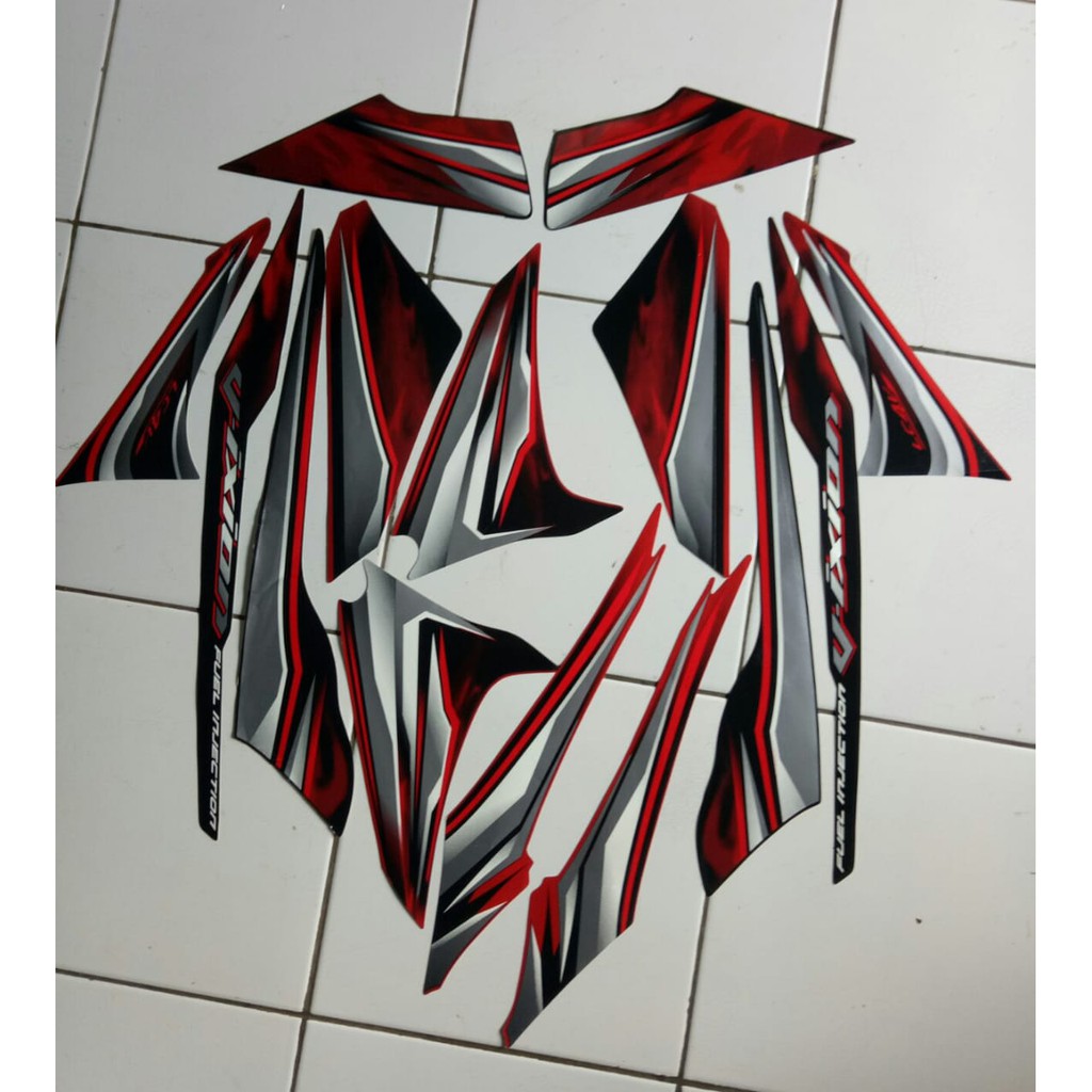 stiker striping yamaha vixion old 2012 merah