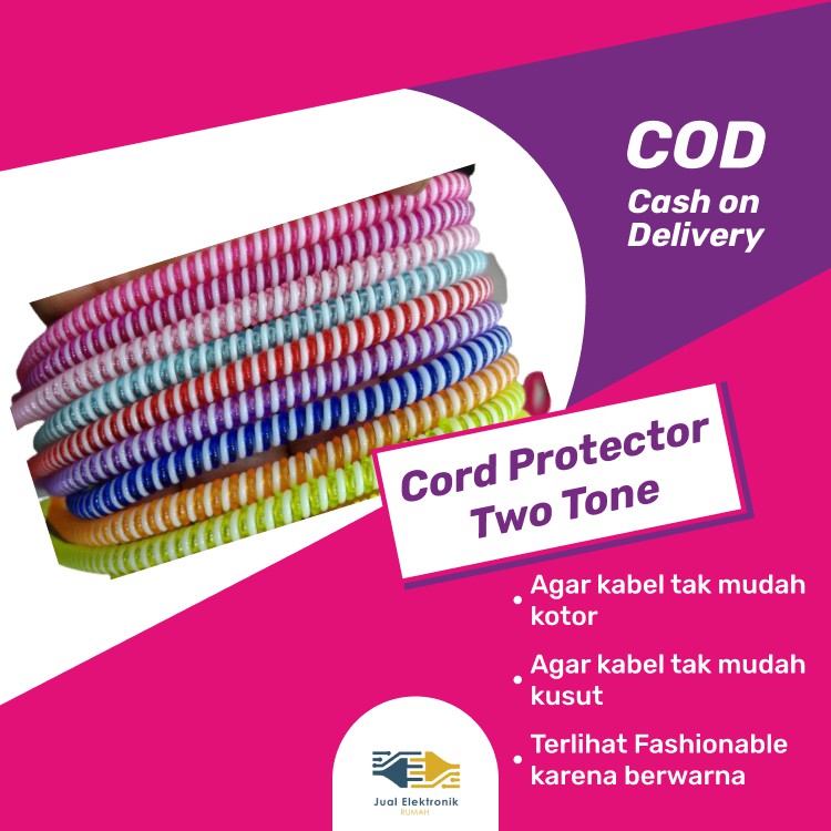 Cord Protector Kabel Pelapis/Kabel Pelindung/Pelapis Kabel Two Tone