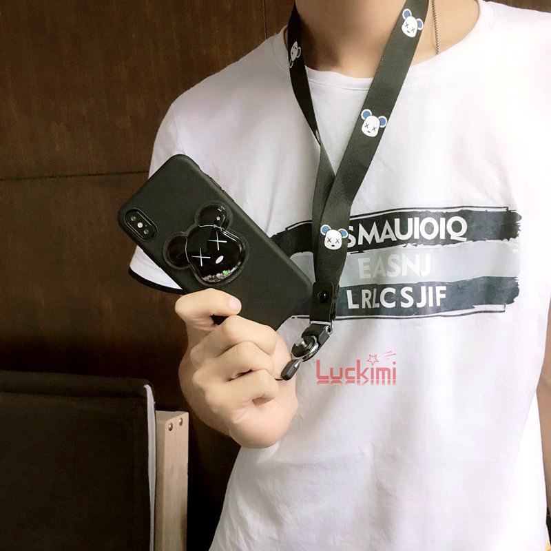 Case HP Hitam + Tali untuk VIVO X9/X9S,X9 Plus,V5,V5S,V5