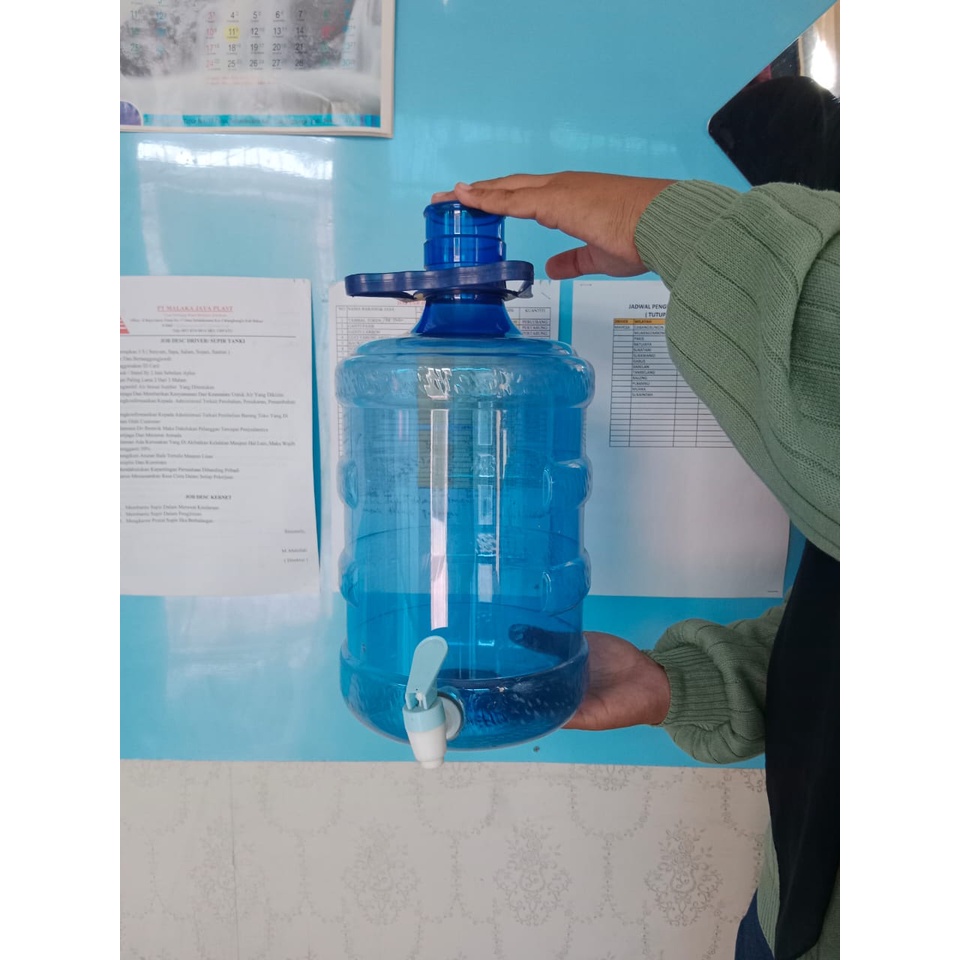 Galon Kran 5 Liter Kosong Warna Biru