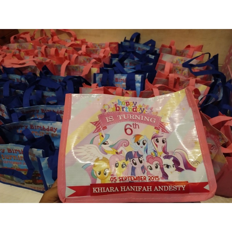 Tas Ulang Tahun Tas Souvenir Goodiebag Tas Bag Custom Foto Logo dan Nama-4
