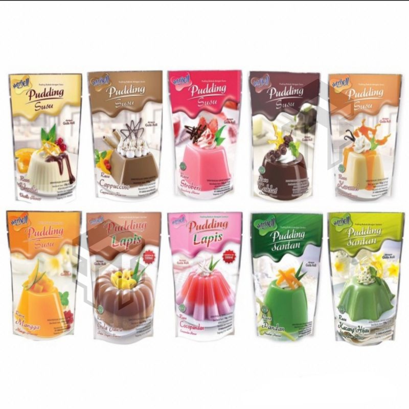 

Nutrijell Pudding All Varian (Puding susu, Puding Santan, Puding Lapis ) 175gr