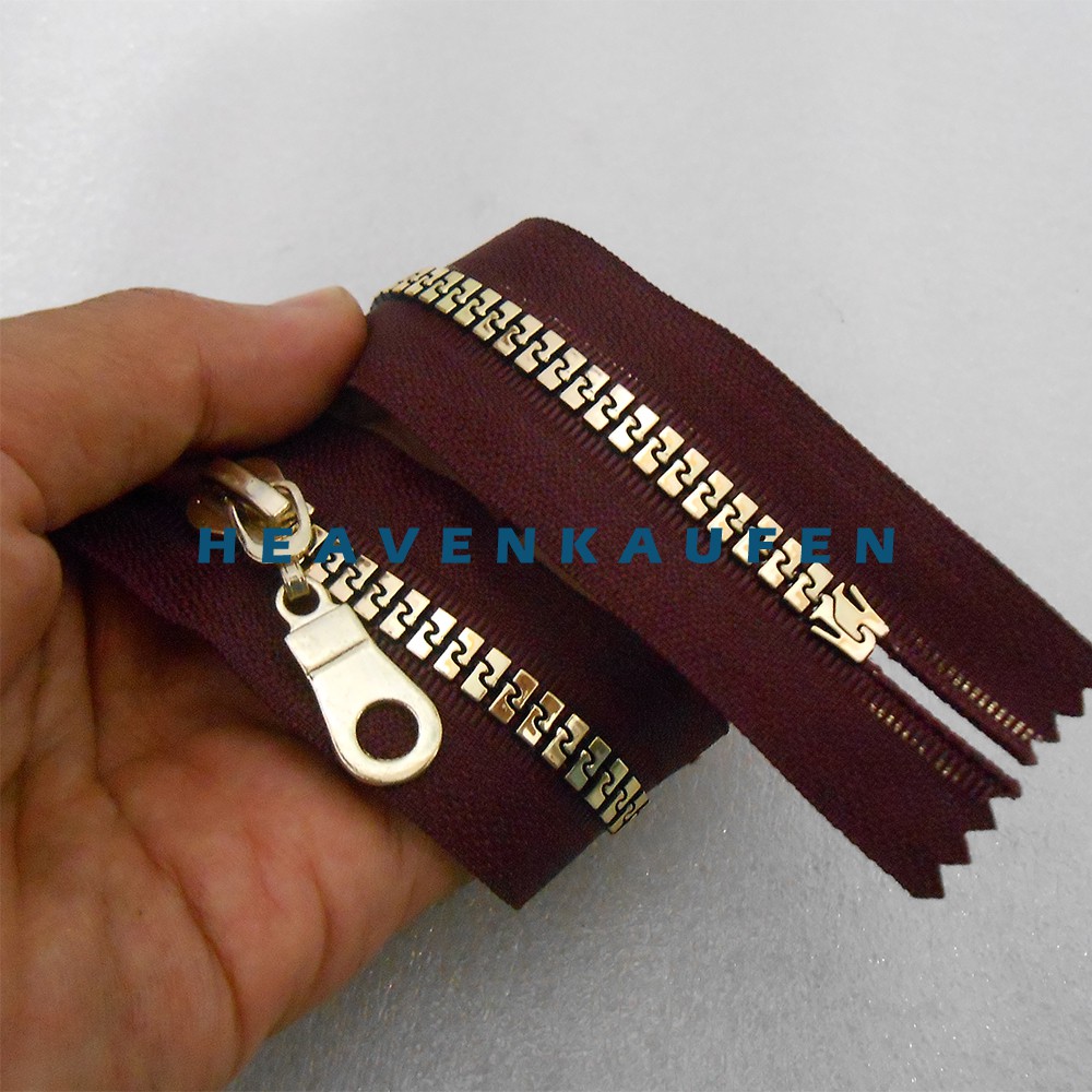 Resleting Zipper Busana 25 cm Vislon Variasi Gold Muda Kode B Warna Warni