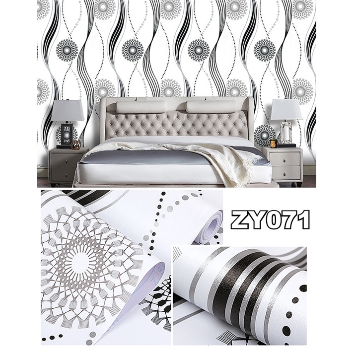 Wallpaper Dinding 3D - Stiker Dinding Kamar Wallstiker Aesthetic ZY Ukuran 45Cm X 10M-ZY071