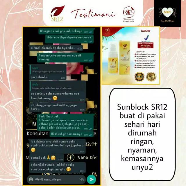 SUNBLOCK SPF 30++ PELINDUNG UV KRIM ANTI BELANG KRIM BERSPF SUNCREEN TABIR SURYA