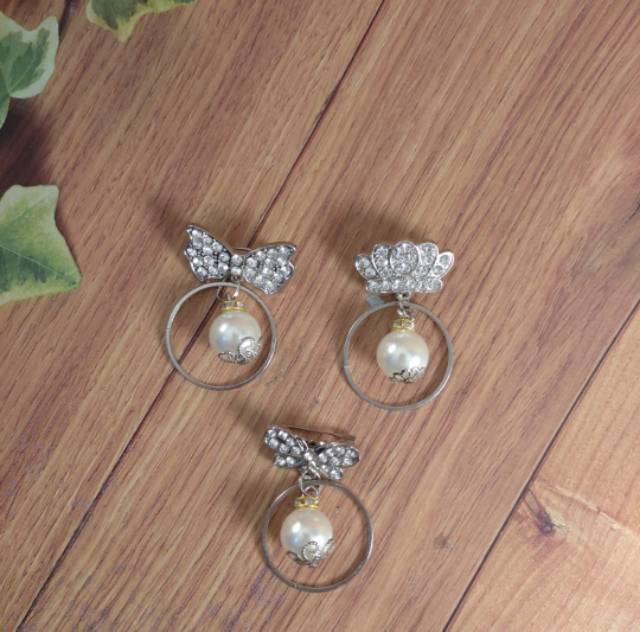 Bros Pita Lingkar Mutiara/ Bros Dagu jilbab / Hijab Bross Dagu Aksesoris Handycraft Pin Bros