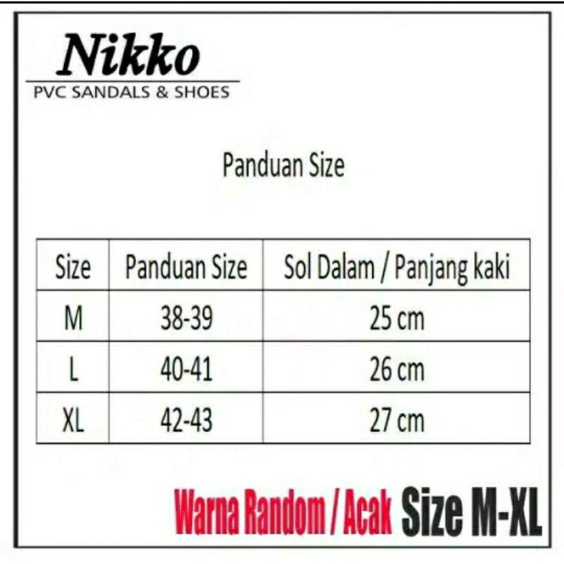 SANDAL NIKKO SLOP KARET SL 8116 /  SL 8001 100% ORIGINAL BY NIKKO