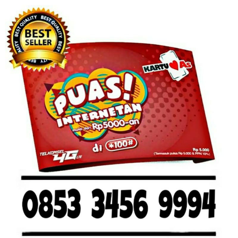 NOMOR CANTIK TELKOMSEL 3456 / nomer cantik telkomsel perdana kartu as