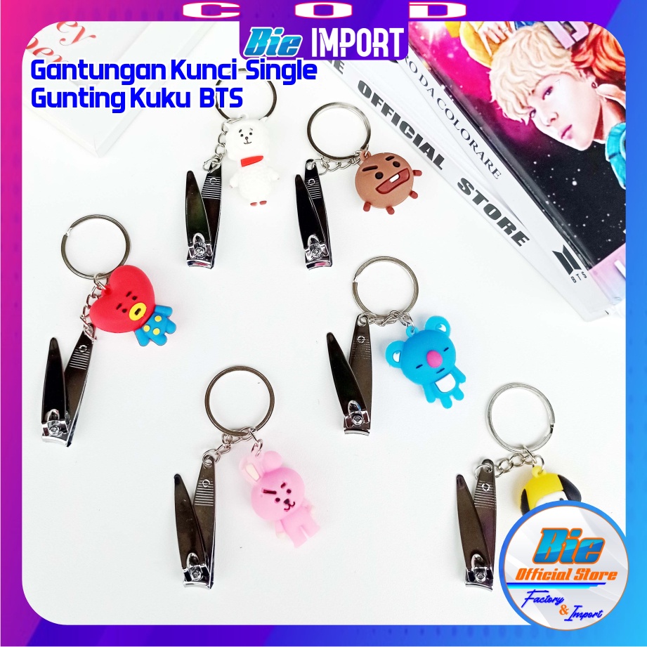 Gunting Kuku BTS Korea 2 in 1 Gantungan Kunci BTS Impor Best Seller