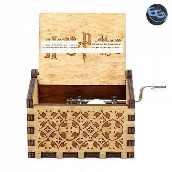 (BISA COD) EGJ - Kotak Musik Antik Wooden Music Box Engraving - ADQ0194