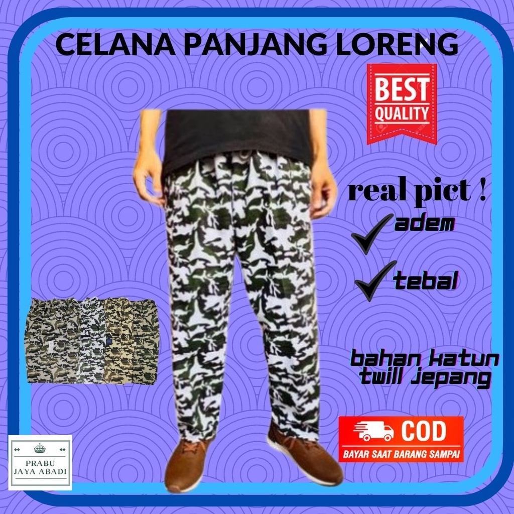 Celana  Loreng Army Tentara Panjang Celana Panjang Pria Dewasa Celana Army Pria Panjang